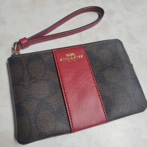 Coach Wristlet Signature Stripe Wristlet Wallet – Style 58035